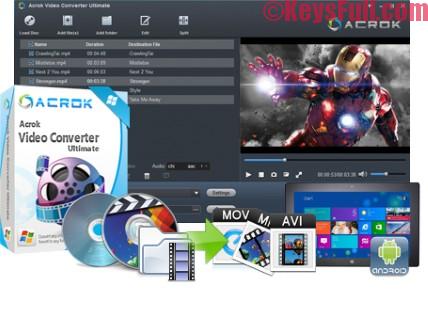 acrok video converter ultimate keygen serial key